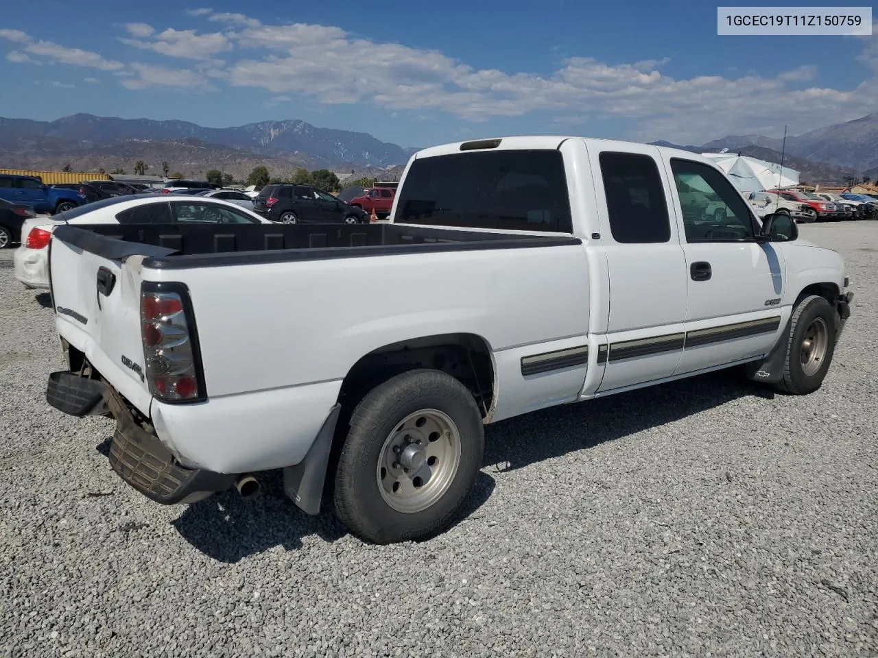 2001 Chevrolet Silverado C1500 VIN: 1GCEC19T11Z150759 Lot: 70133184