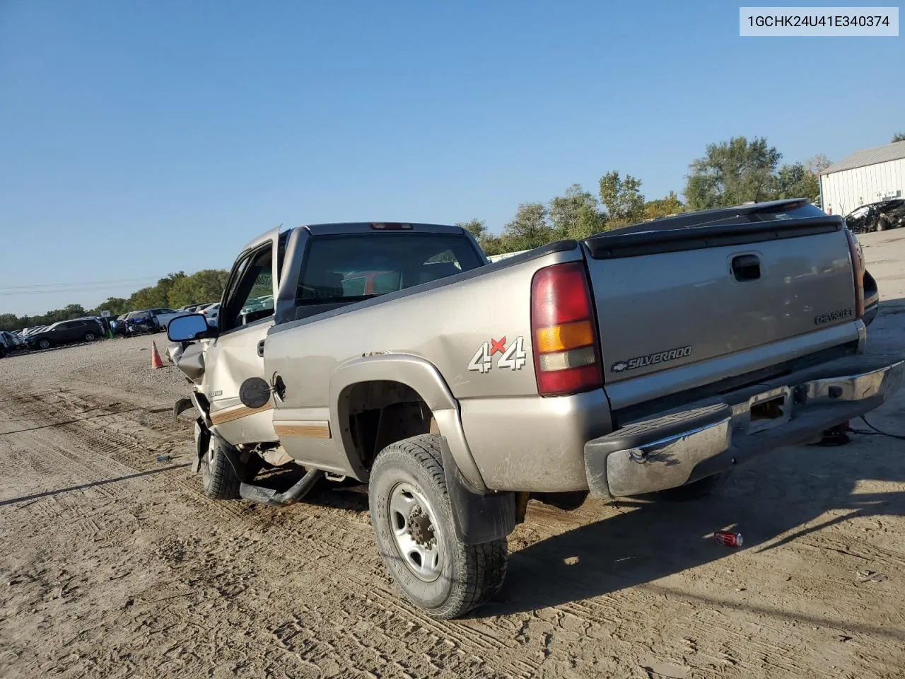 2001 Chevrolet Silverado K2500 Heavy Duty VIN: 1GCHK24U41E340374 Lot: 72080824