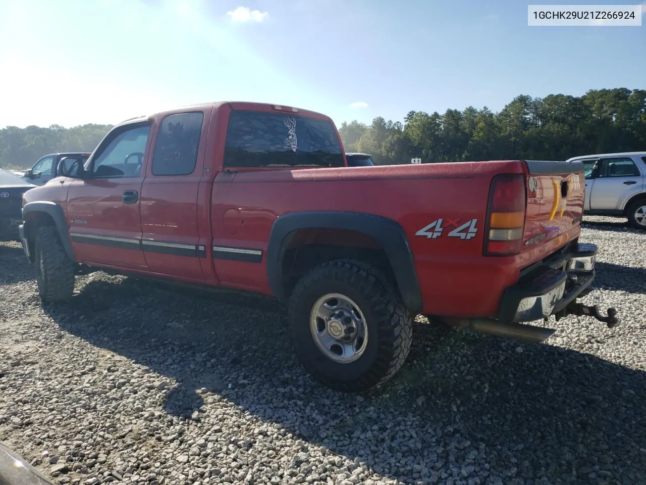 2001 Chevrolet Silverado K2500 Heavy Duty VIN: 1GCHK29U21Z266924 Lot: 72238274