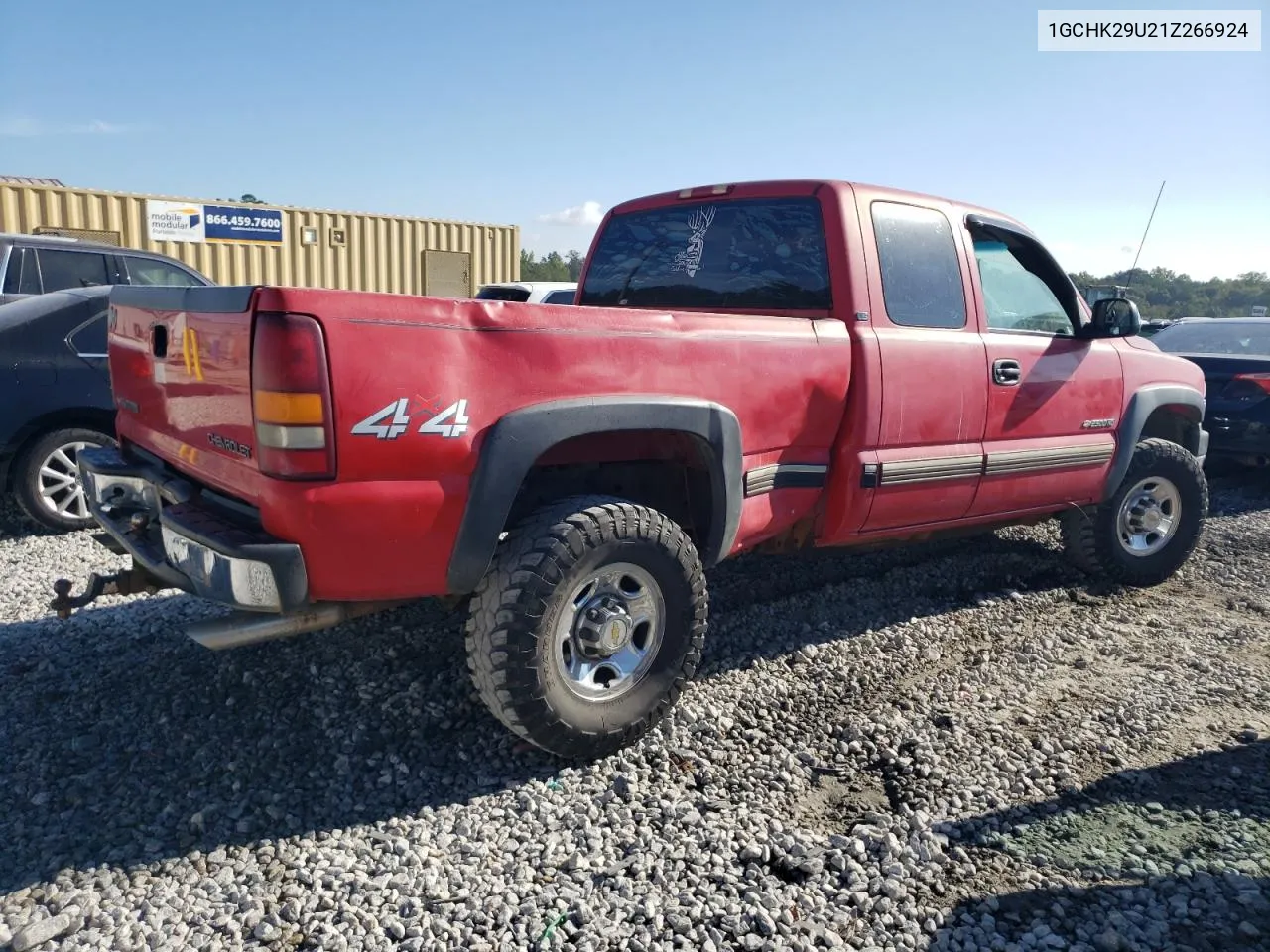 2001 Chevrolet Silverado K2500 Heavy Duty VIN: 1GCHK29U21Z266924 Lot: 72238274