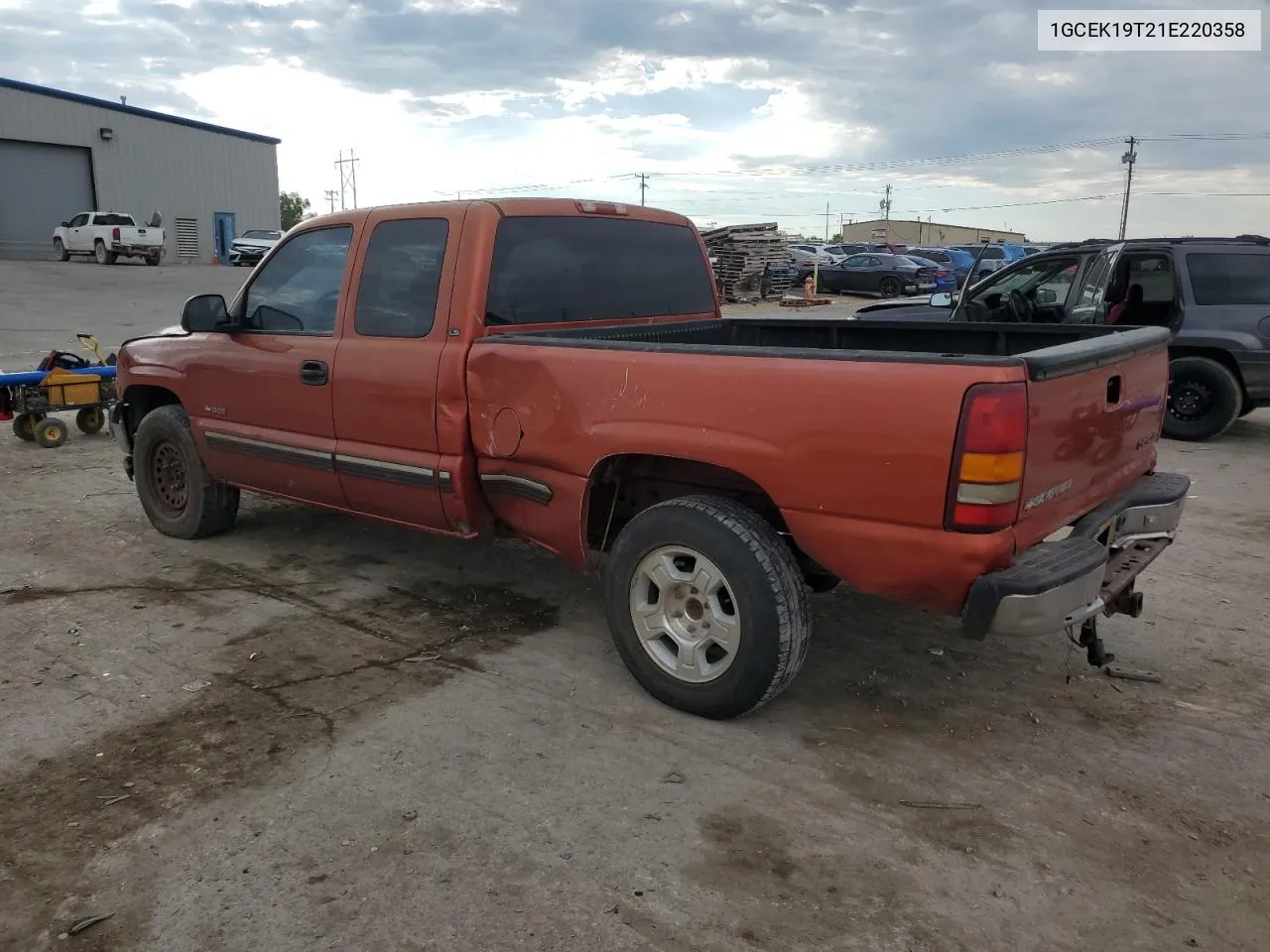 2001 Chevrolet Silverado K1500 VIN: 1GCEK19T21E220358 Lot: 72452014