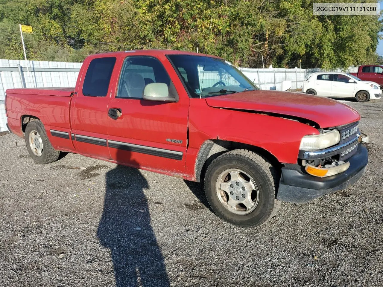 2001 Chevrolet Silverado C1500 VIN: 2GCEC19V111131980 Lot: 73397594