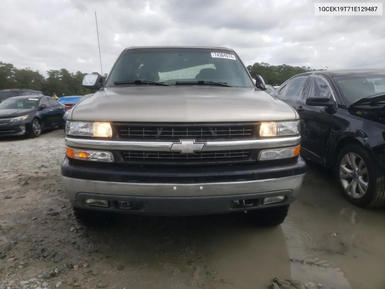 2001 Chevrolet Silverado K1500 VIN: 1GCEK19T71E129487 Lot: 74304574