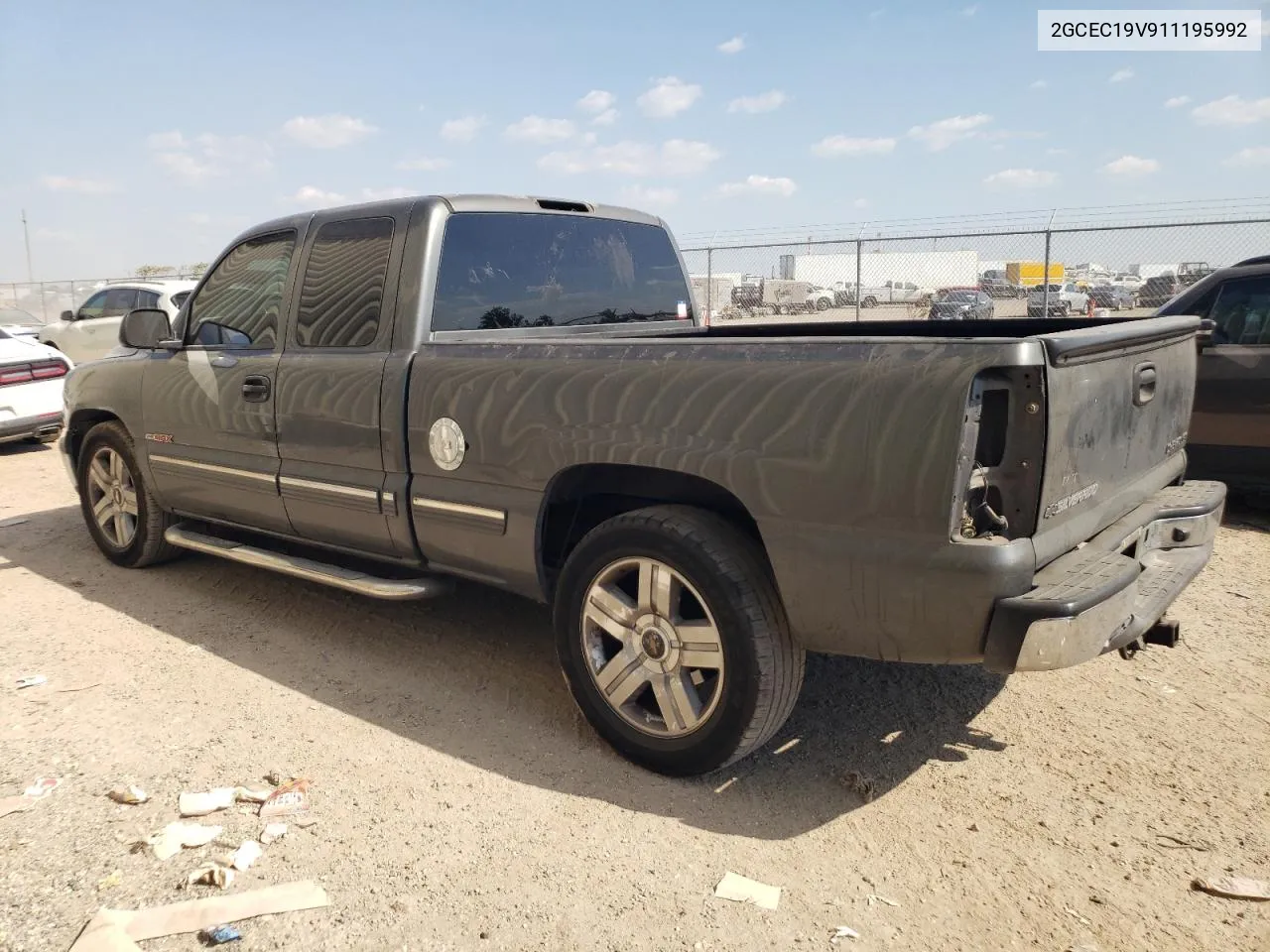 2001 Chevrolet Silverado C1500 VIN: 2GCEC19V911195992 Lot: 75047424