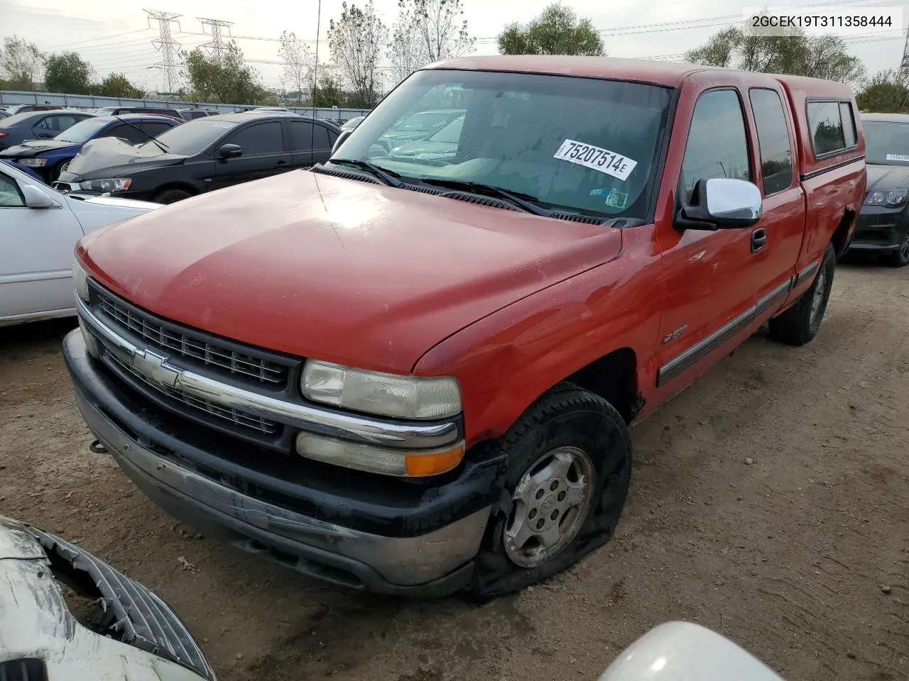 2001 Chevrolet Silverado K1500 VIN: 2GCEK19T311358444 Lot: 75207514