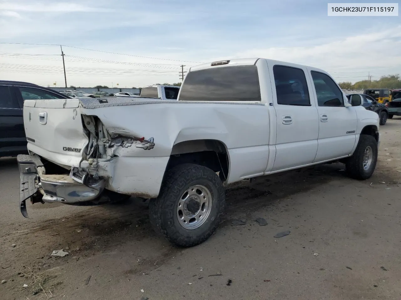 2001 Chevrolet Silverado K2500 Heavy Duty VIN: 1GCHK23U71F115197 Lot: 75244574