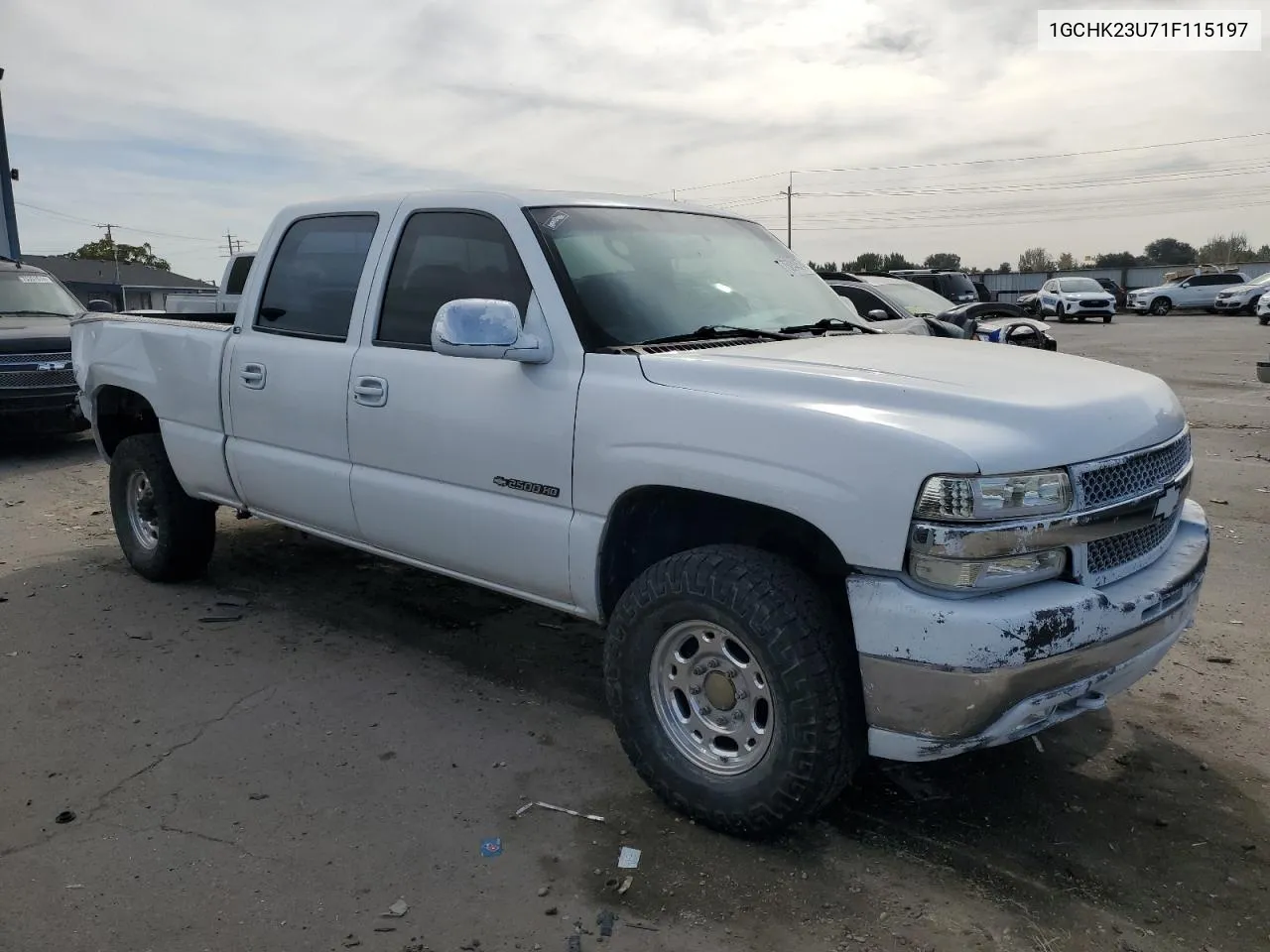 2001 Chevrolet Silverado K2500 Heavy Duty VIN: 1GCHK23U71F115197 Lot: 75244574