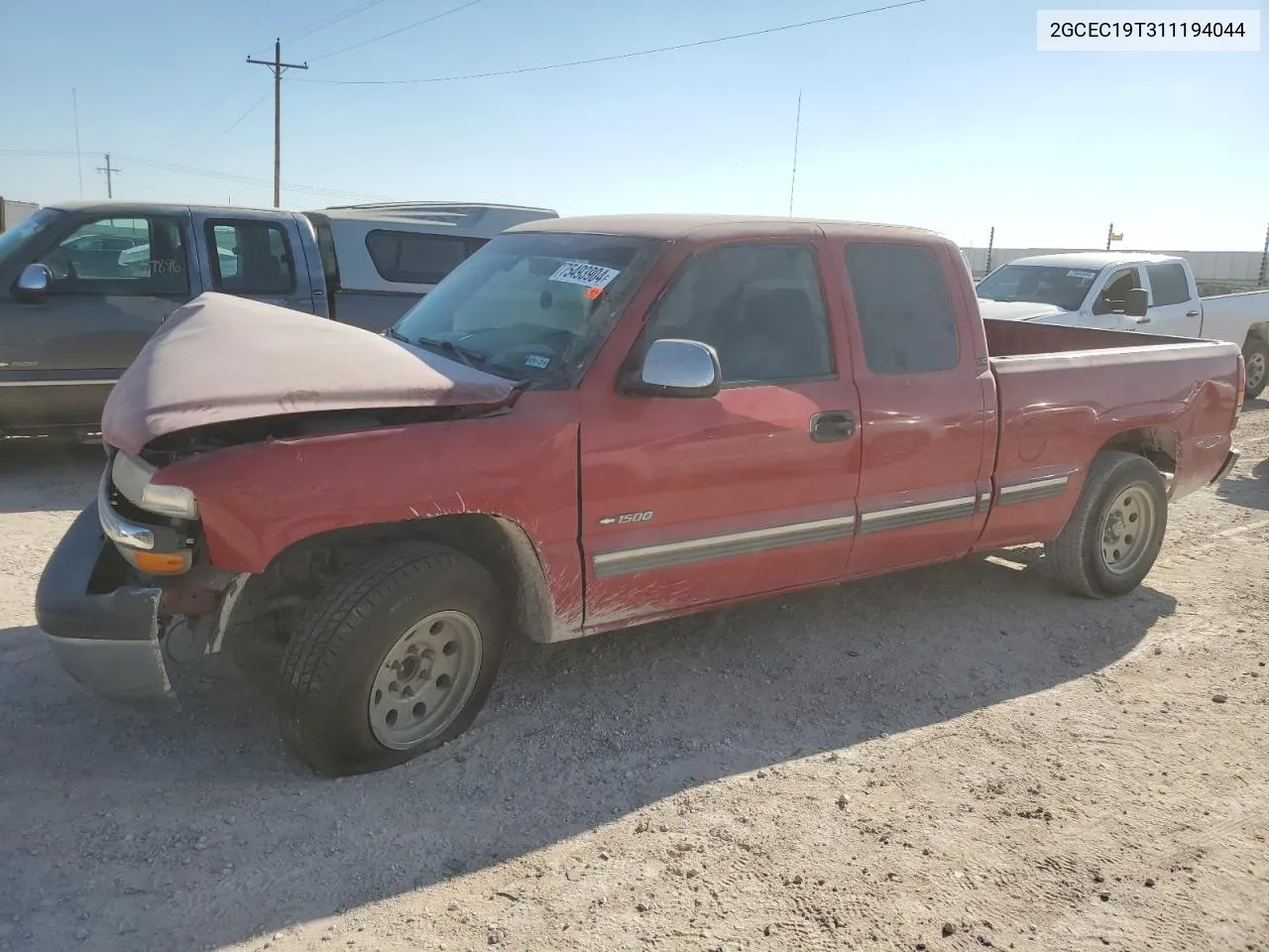 2001 Chevrolet Silverado C1500 VIN: 2GCEC19T311194044 Lot: 75493904