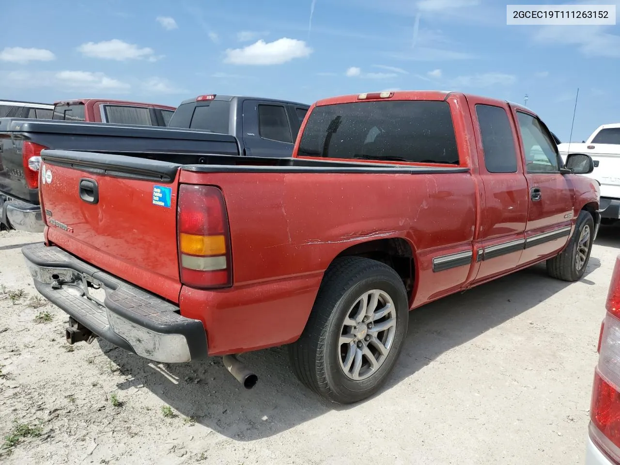 2001 Chevrolet Silverado C1500 VIN: 2GCEC19T111263152 Lot: 76393534