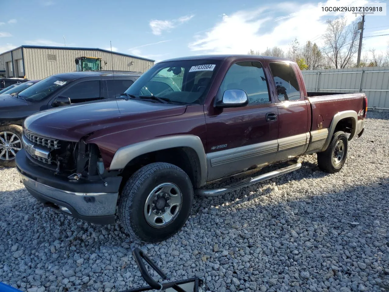 2001 Chevrolet Silverado K2500 VIN: 1GCGK29U31Z109818 Lot: 77433584