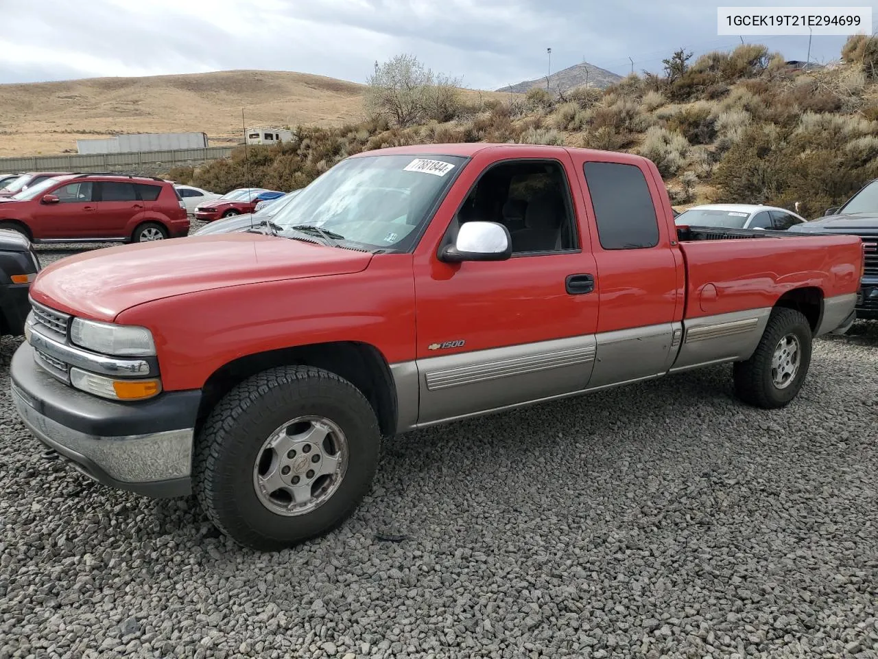 2001 Chevrolet Silverado K1500 VIN: 1GCEK19T21E294699 Lot: 77881844