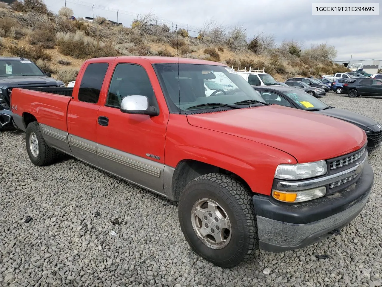 2001 Chevrolet Silverado K1500 VIN: 1GCEK19T21E294699 Lot: 77881844