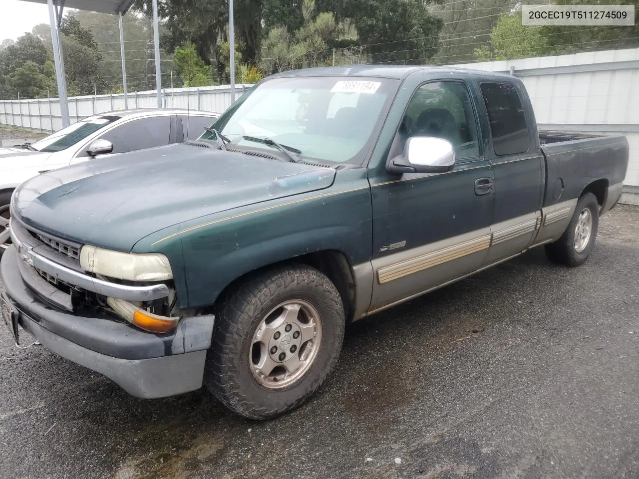 2001 Chevrolet Silverado C1500 VIN: 2GCEC19T511274509 Lot: 78891194