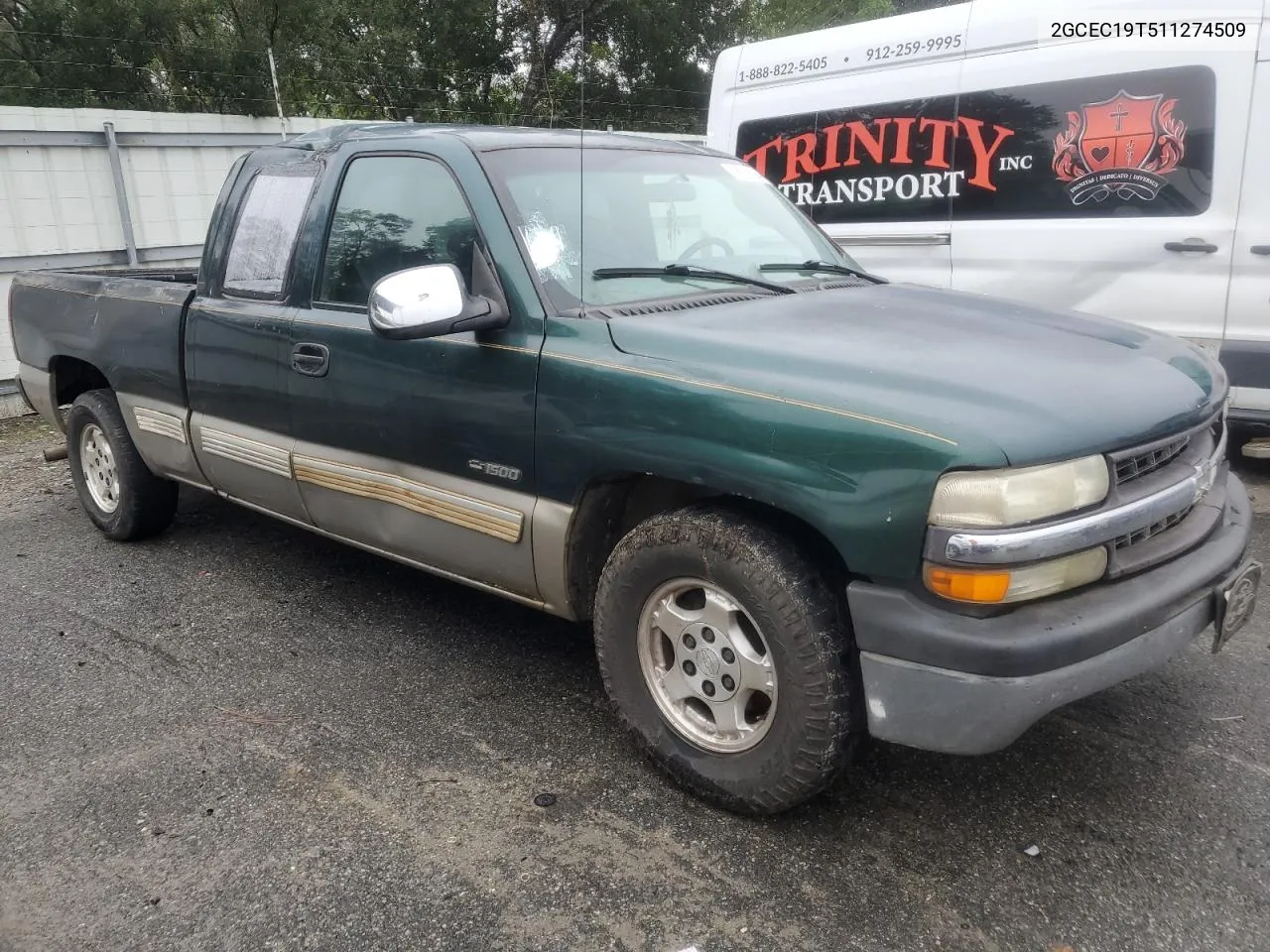 2001 Chevrolet Silverado C1500 VIN: 2GCEC19T511274509 Lot: 78891194