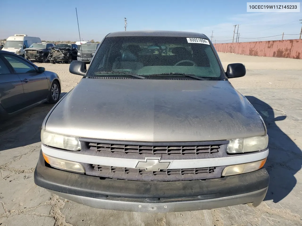 2001 Chevrolet Silverado C1500 VIN: 1GCEC19W11Z145233 Lot: 80051894