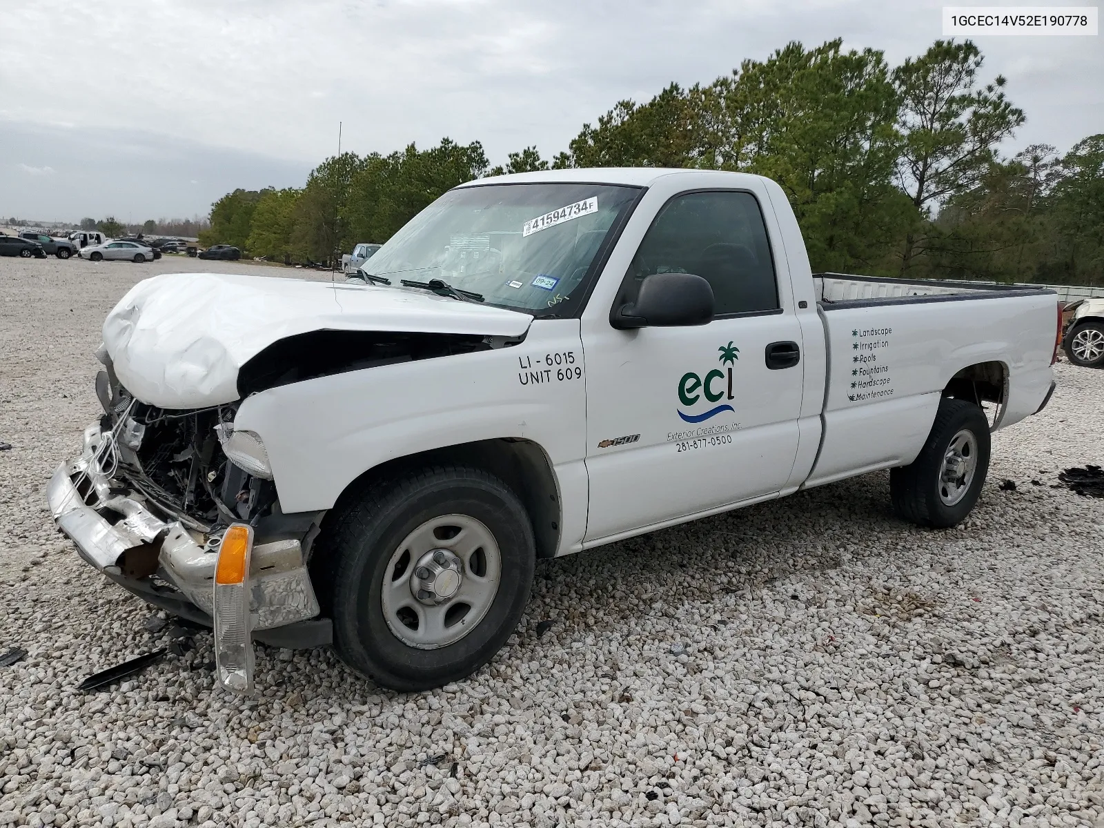 2002 Chevrolet Silverado C1500 VIN: 1GCEC14V52E190778 Lot: 63075074