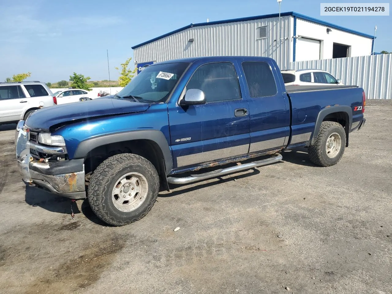 2002 Chevrolet Silverado K1500 VIN: 2GCEK19T021194278 Lot: 67289564