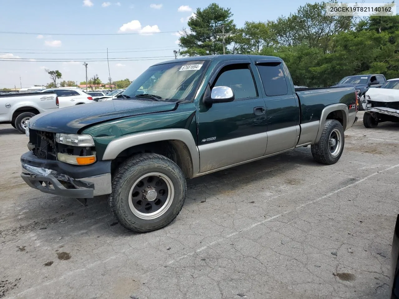 2002 Chevrolet Silverado K1500 VIN: 2GCEK19T821140162 Lot: 67681694