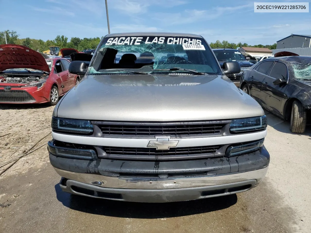 2002 Chevrolet Silverado C1500 VIN: 2GCEC19W221285706 Lot: 68417304