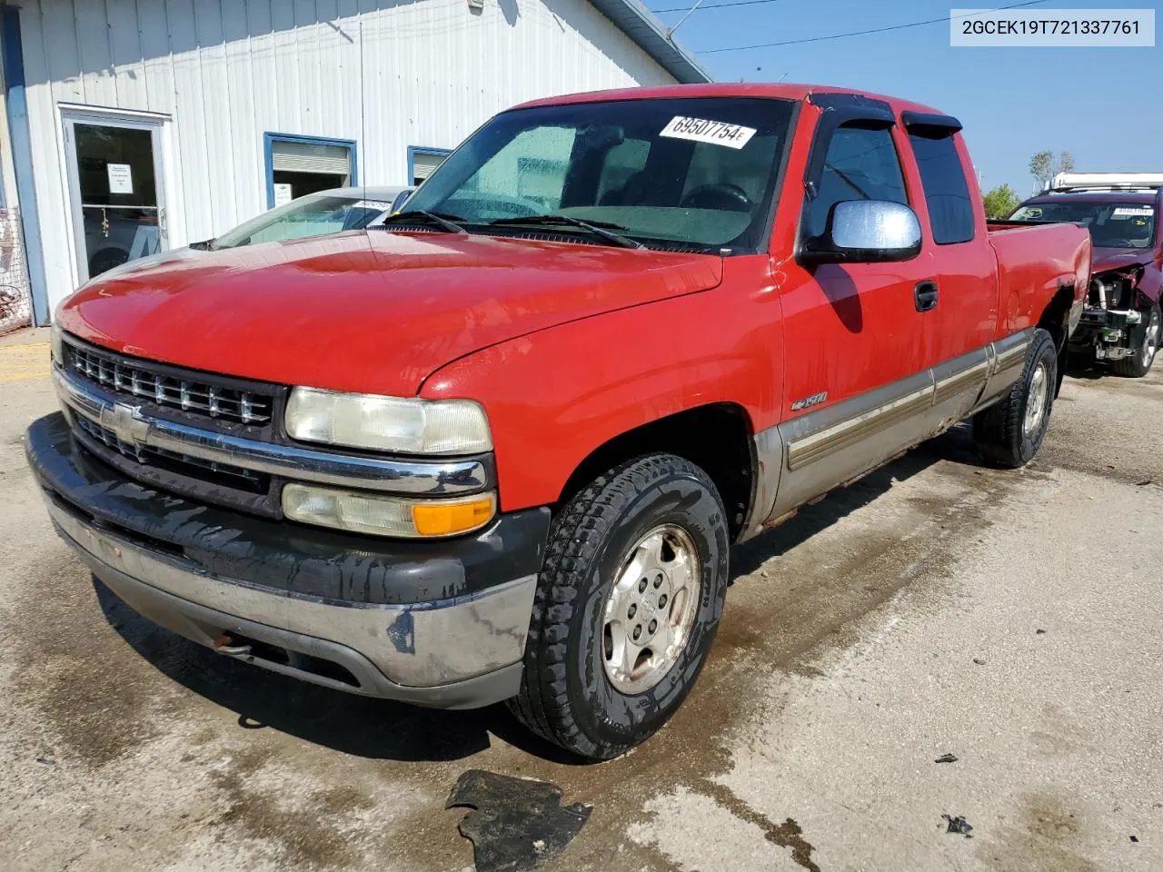 2002 Chevrolet Silverado K1500 VIN: 2GCEK19T721337761 Lot: 69507754