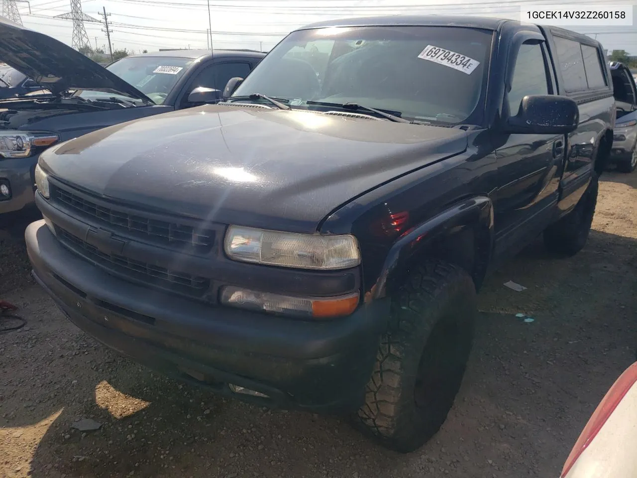 2002 Chevrolet Silverado K1500 VIN: 1GCEK14V32Z260158 Lot: 69794334