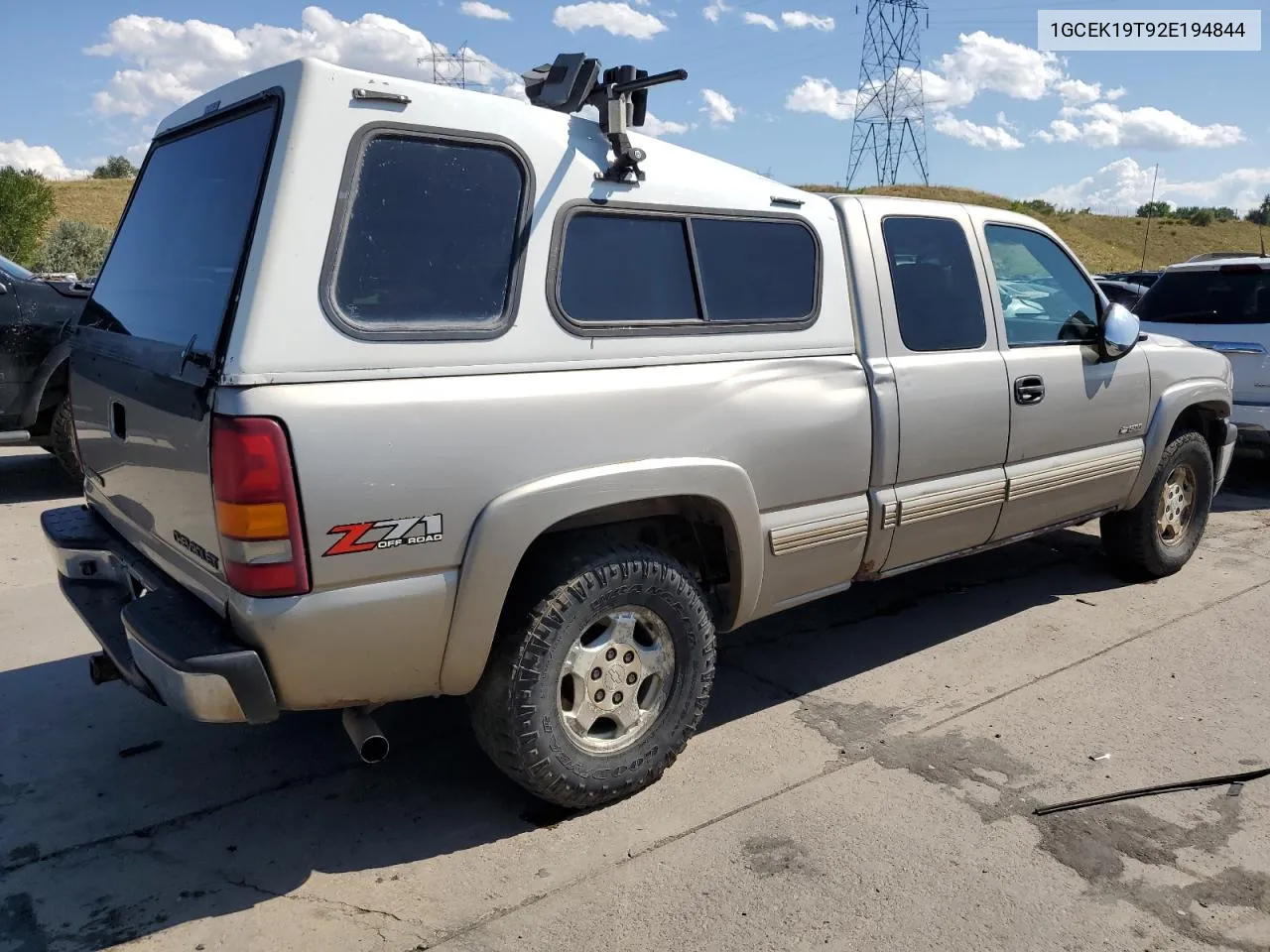 2002 Chevrolet Silverado K1500 VIN: 1GCEK19T92E194844 Lot: 69836524