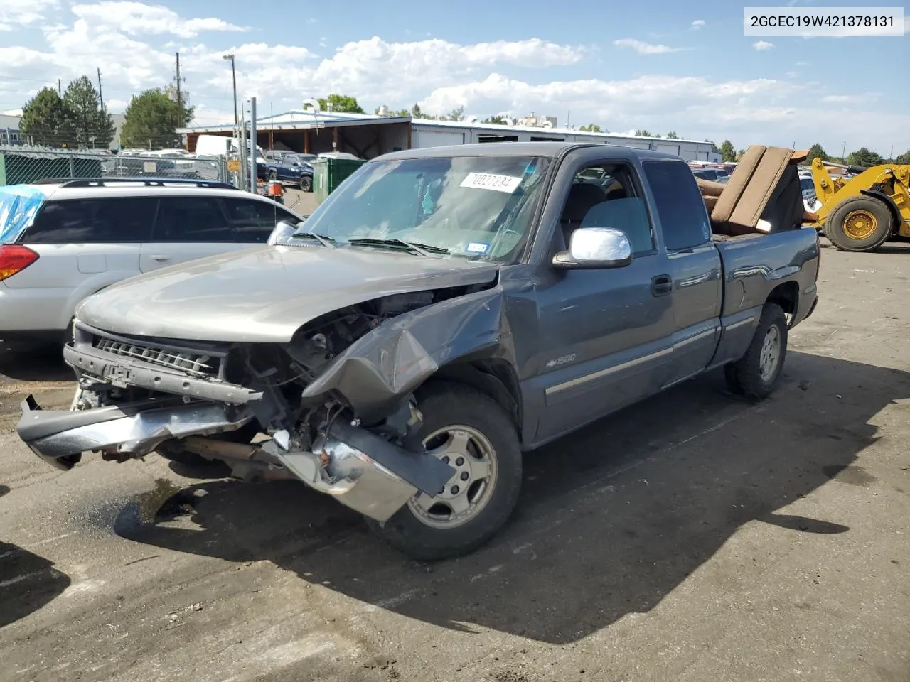 2002 Chevrolet Silverado C1500 VIN: 2GCEC19W421378131 Lot: 70027234