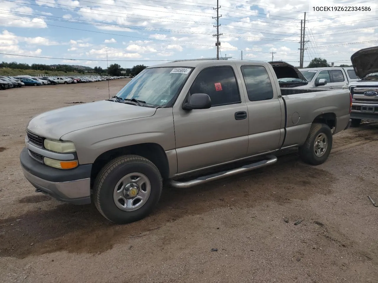 2002 Chevrolet Silverado K1500 VIN: 1GCEK19Z62Z334586 Lot: 70585804