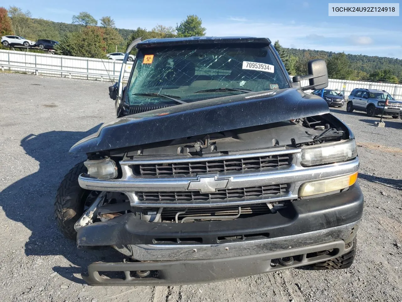 2002 Chevrolet Silverado K2500 Heavy Duty VIN: 1GCHK24U92Z124918 Lot: 70953934