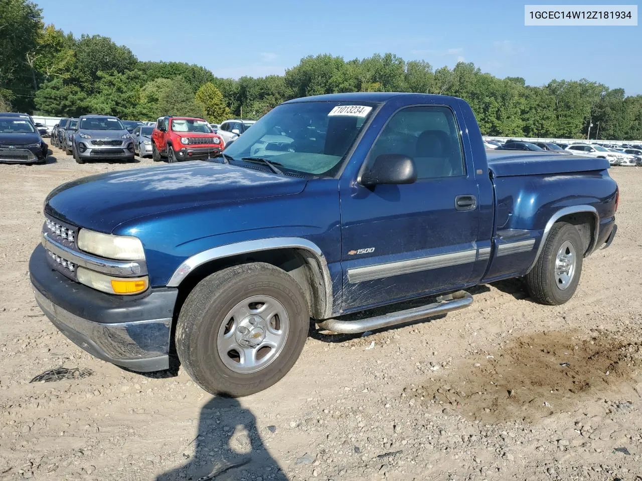 2002 Chevrolet Silverado C1500 VIN: 1GCEC14W12Z181934 Lot: 71013234