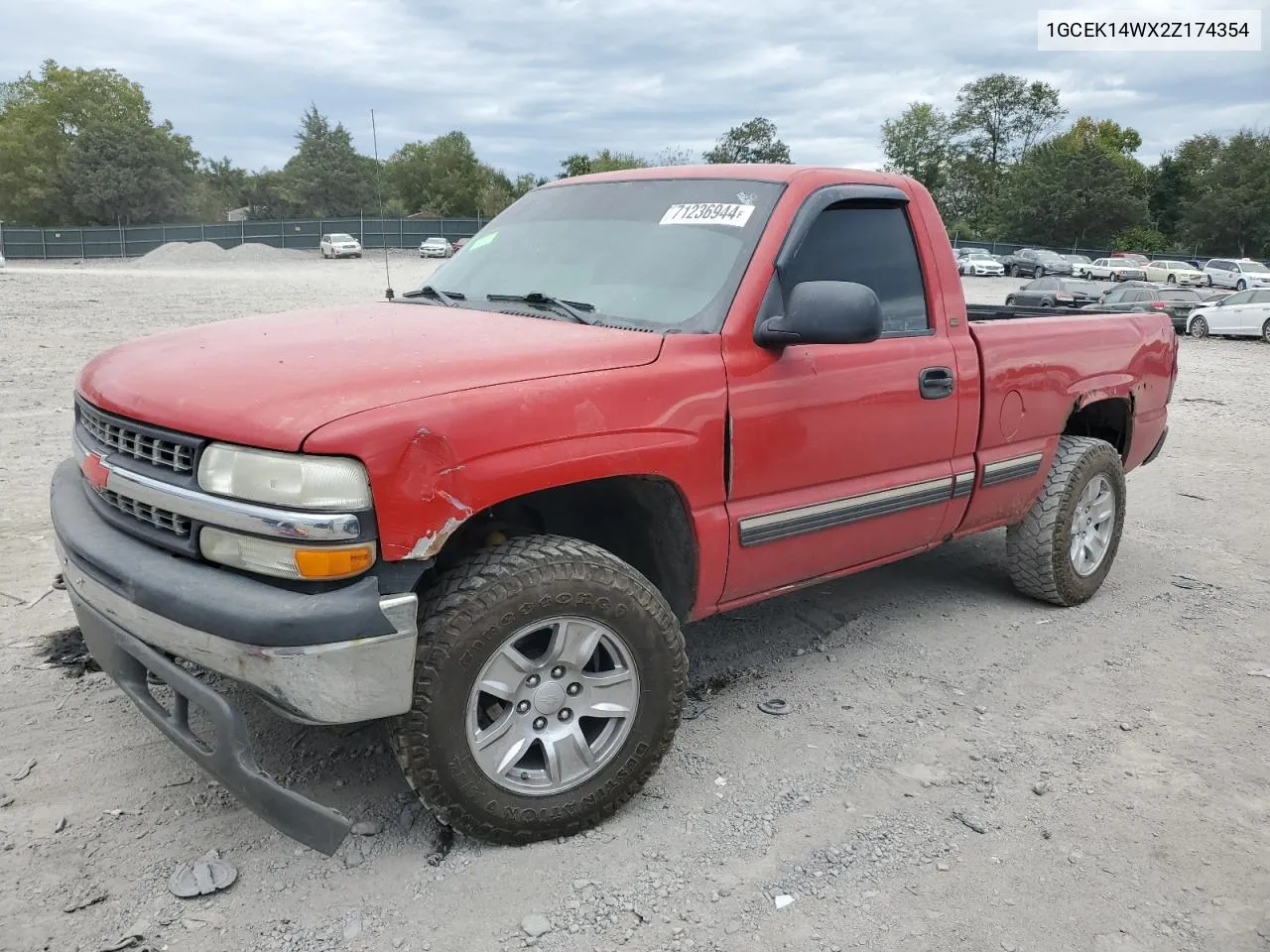 2002 Chevrolet Silverado K1500 VIN: 1GCEK14WX2Z174354 Lot: 71236944