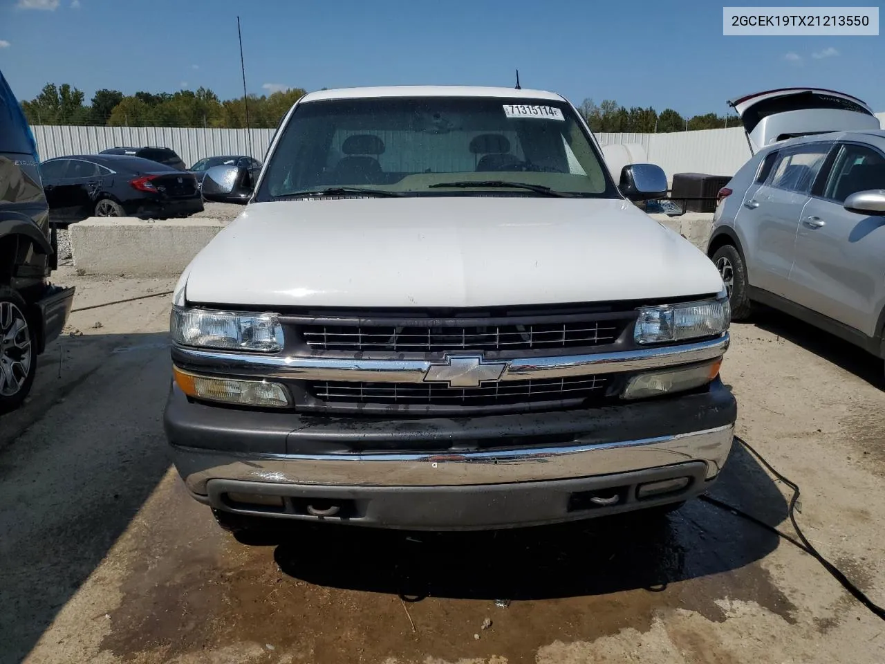 2GCEK19TX21213550 2002 Chevrolet Silverado K1500