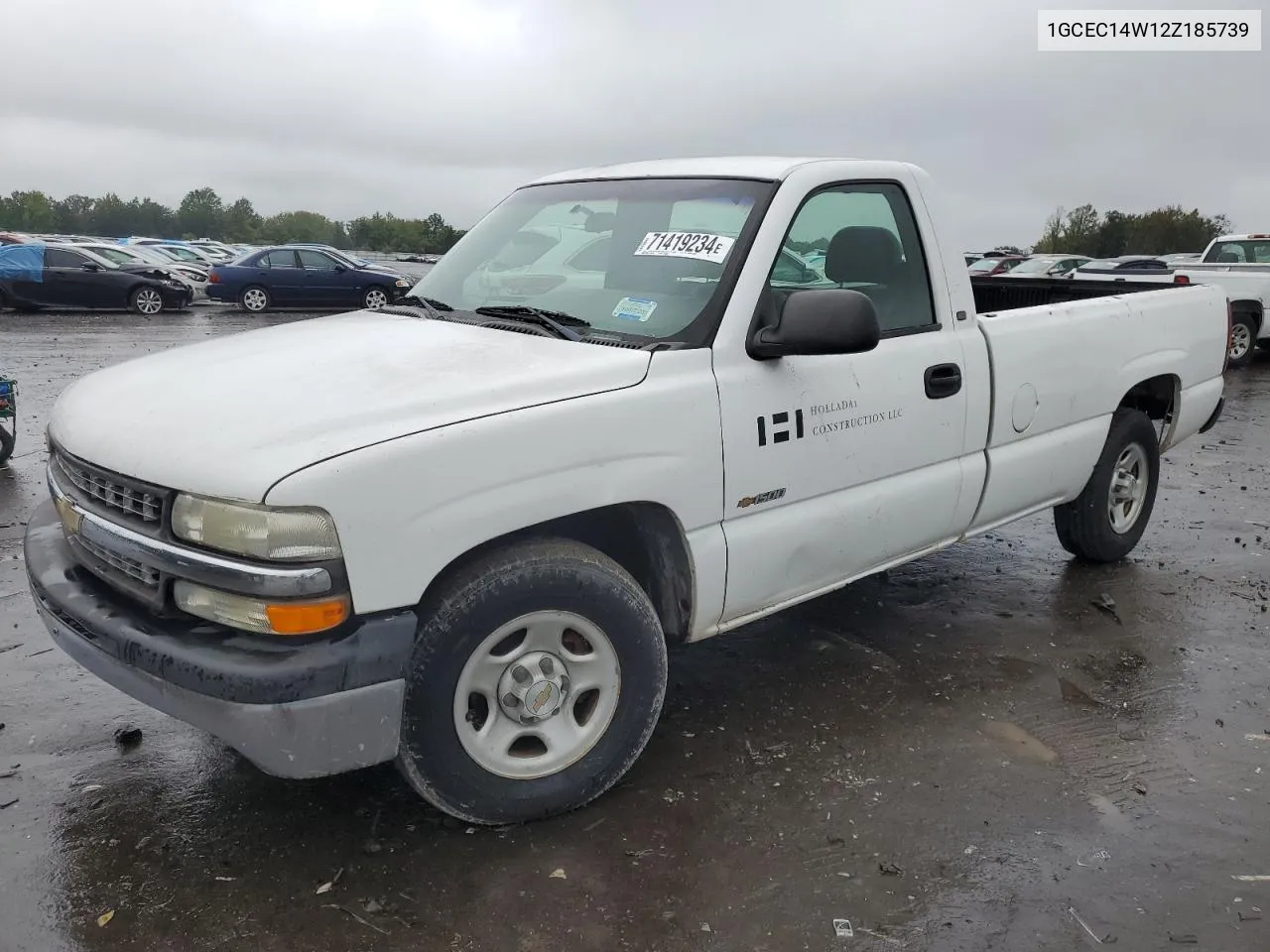 2002 Chevrolet Silverado C1500 VIN: 1GCEC14W12Z185739 Lot: 71419234