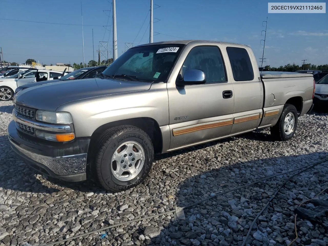 2002 Chevrolet Silverado C1500 VIN: 2GCEC19VX21112460 Lot: 72047424