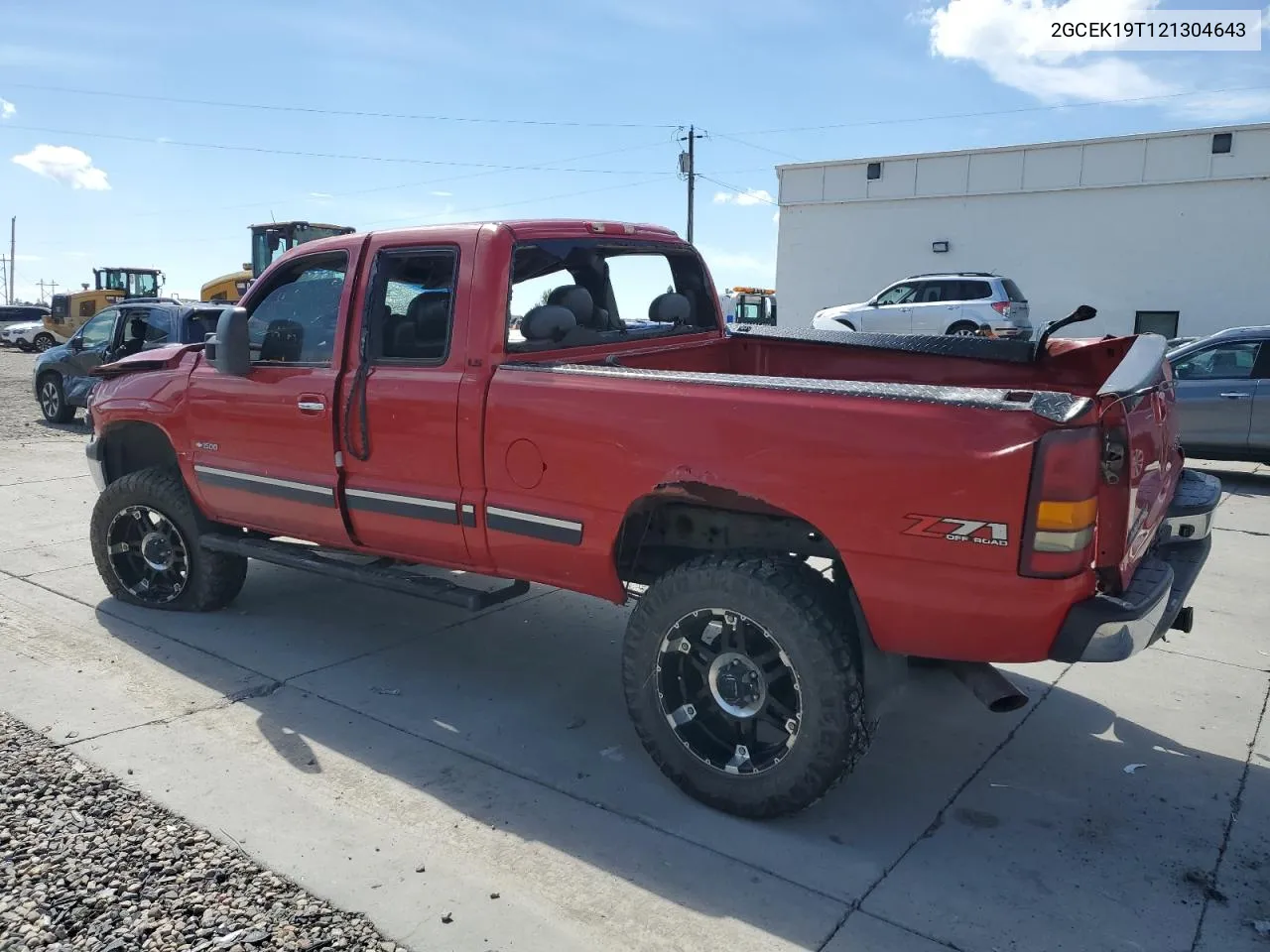 2002 Chevrolet Silverado K1500 VIN: 2GCEK19T121304643 Lot: 72094504