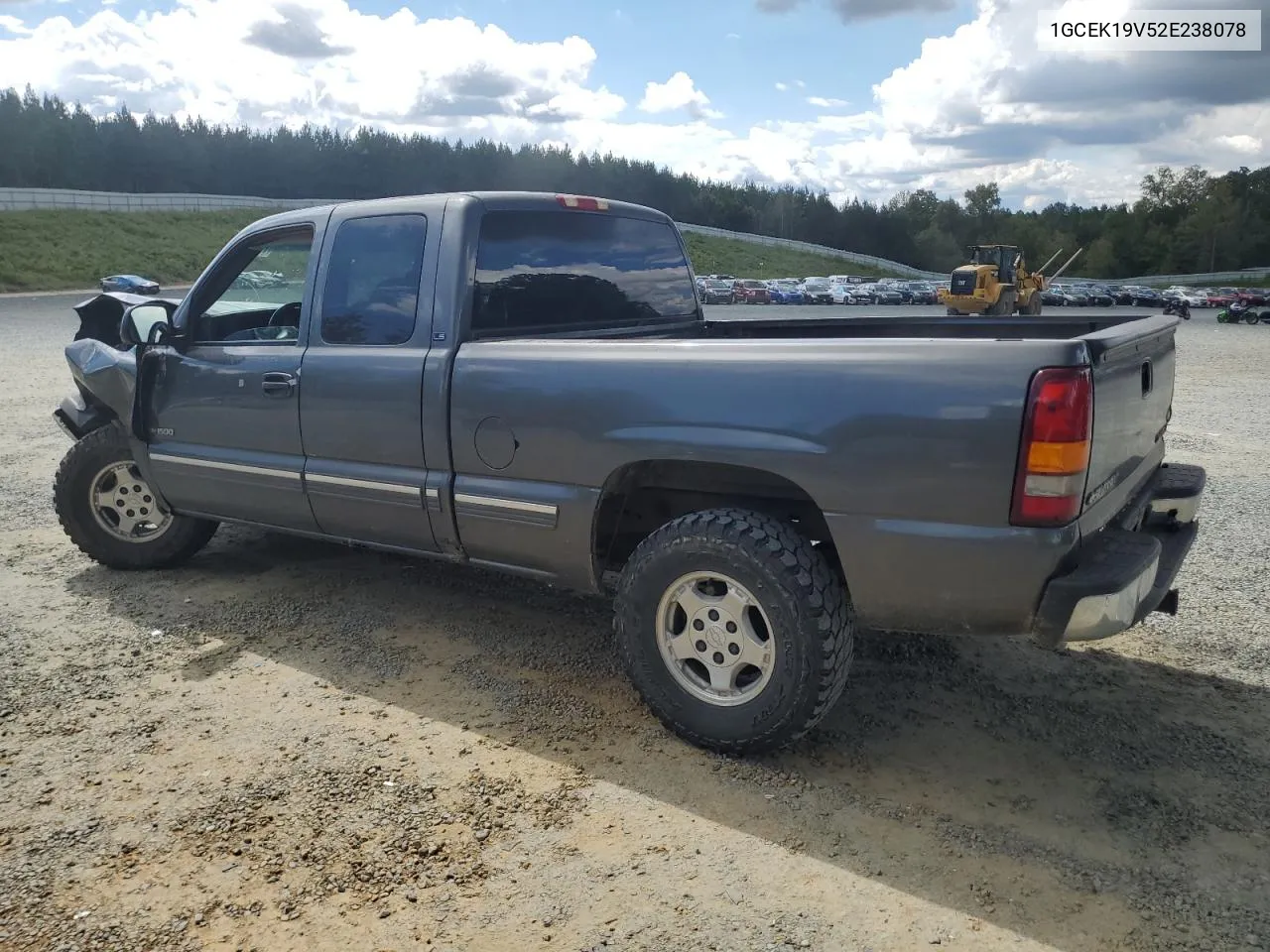 2002 Chevrolet Silverado K1500 VIN: 1GCEK19V52E238078 Lot: 72246424