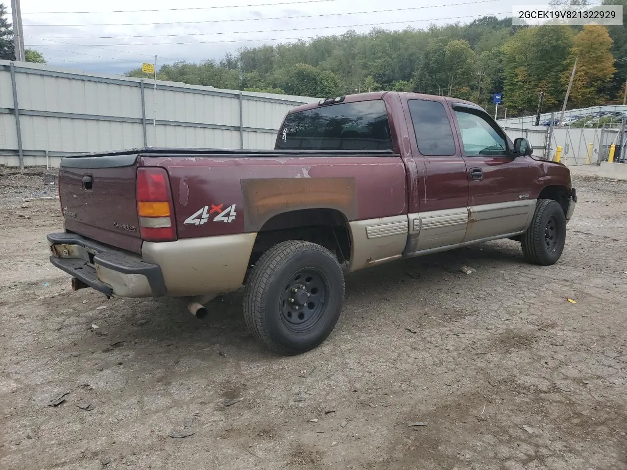 2002 Chevrolet Silverado K1500 VIN: 2GCEK19V821322929 Lot: 73085494