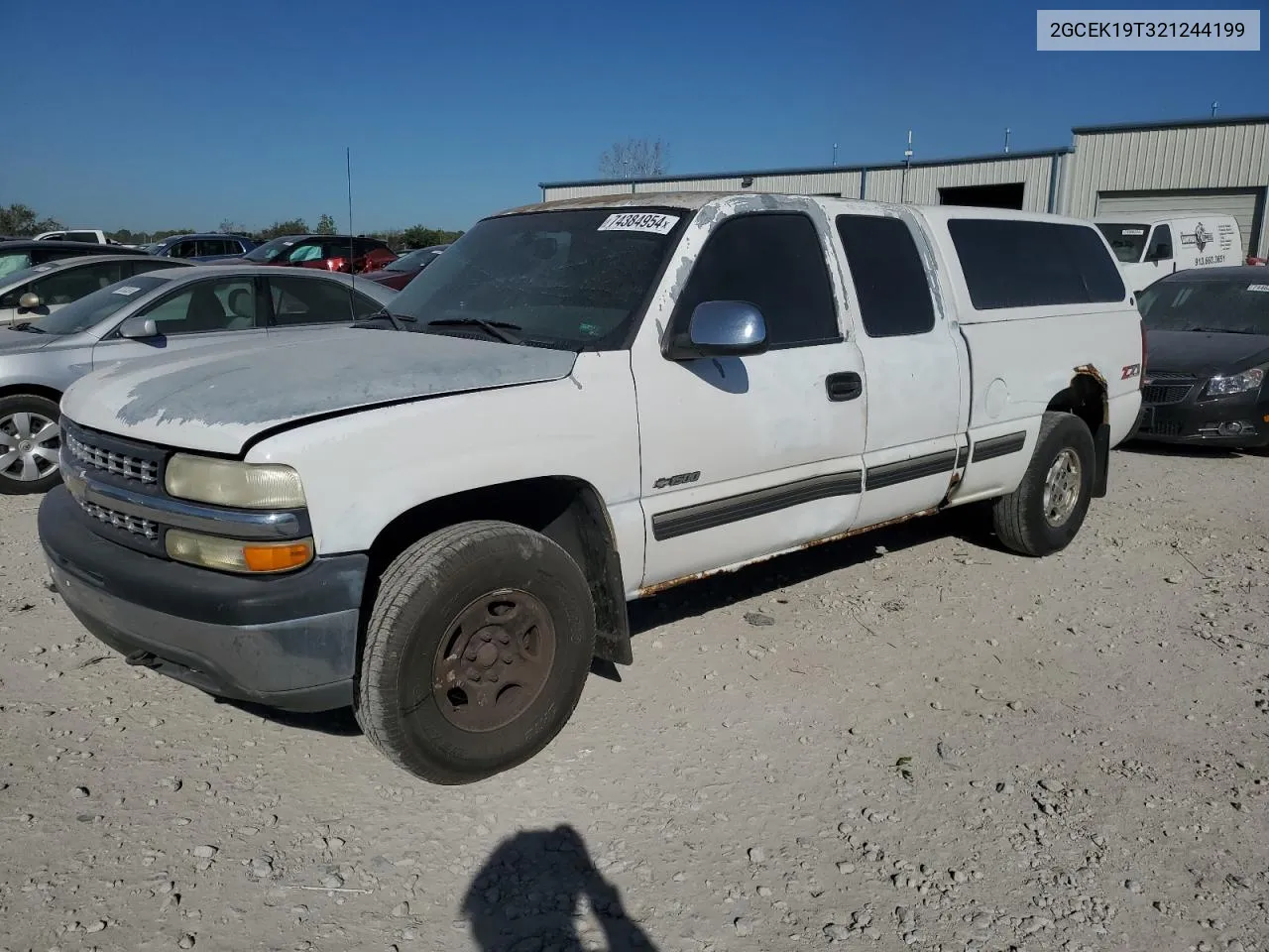 2002 Chevrolet Silverado K1500 VIN: 2GCEK19T321244199 Lot: 74384954