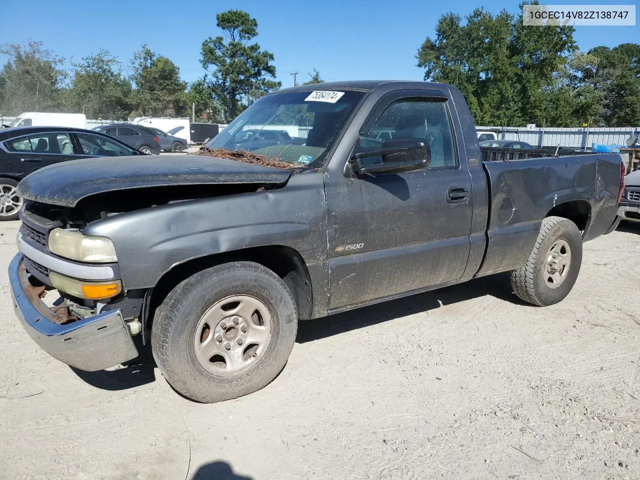 2002 Chevrolet Silverado C1500 VIN: 1GCEC14V82Z138747 Lot: 75364174