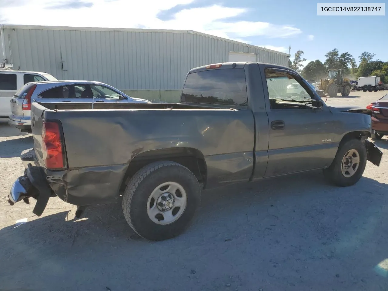 2002 Chevrolet Silverado C1500 VIN: 1GCEC14V82Z138747 Lot: 75364174