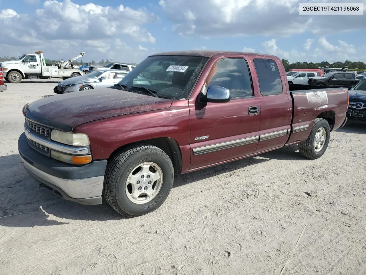 2002 Chevrolet Silverado C1500 VIN: 2GCEC19T421196063 Lot: 78306024