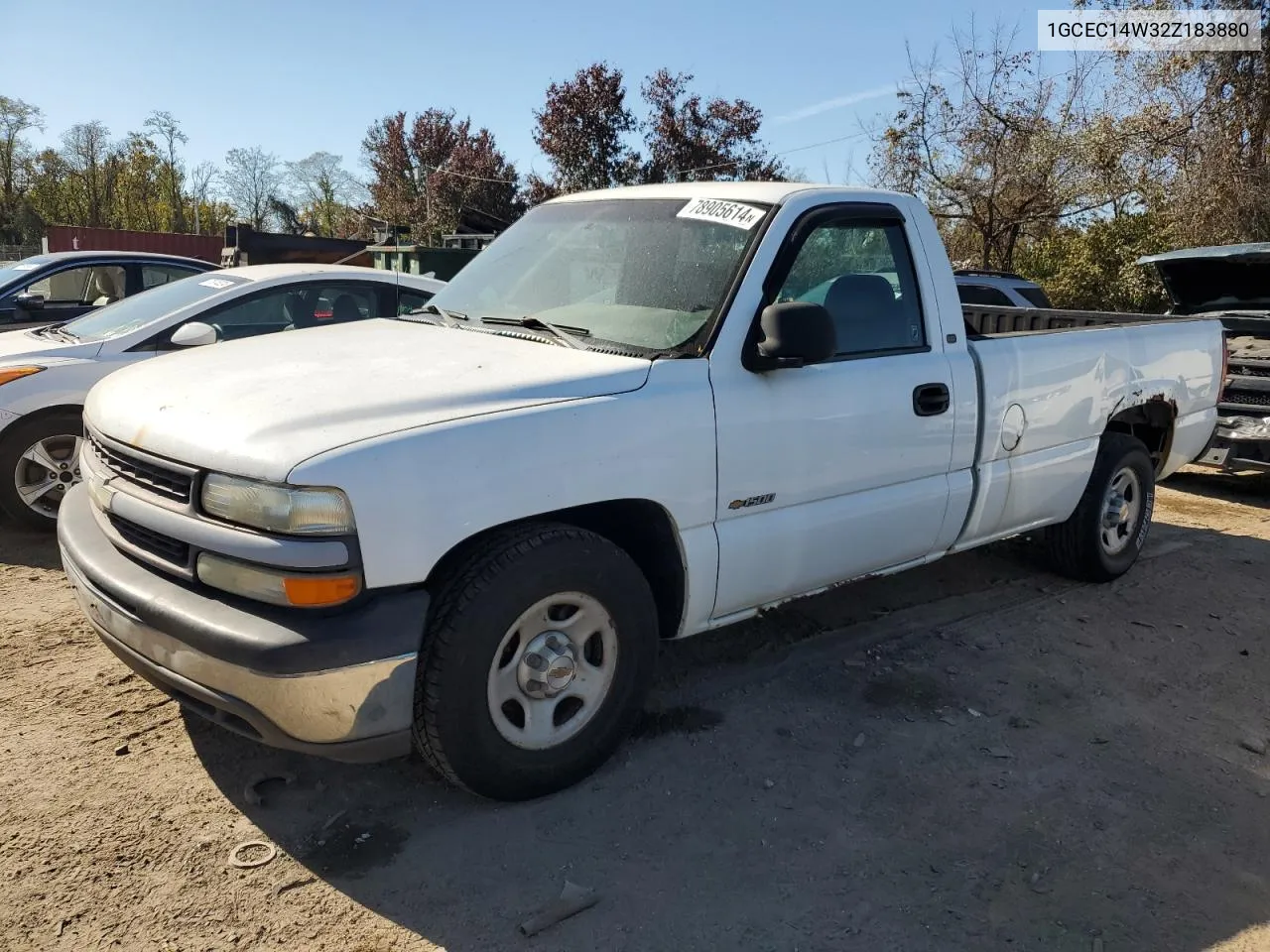 2002 Chevrolet Silverado C1500 VIN: 1GCEC14W32Z183880 Lot: 78905614