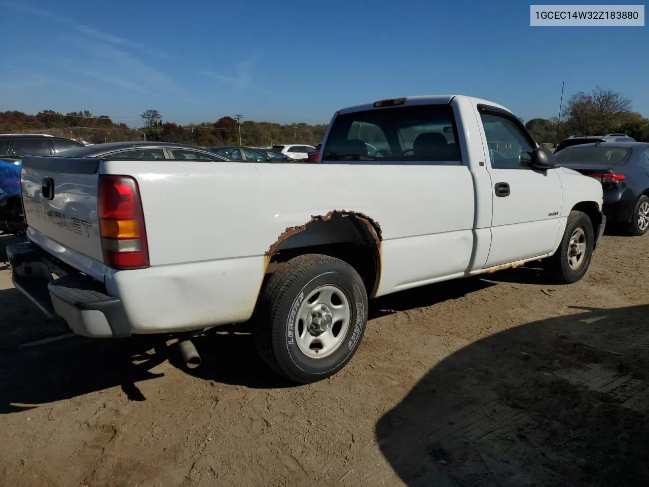 2002 Chevrolet Silverado C1500 VIN: 1GCEC14W32Z183880 Lot: 78905614