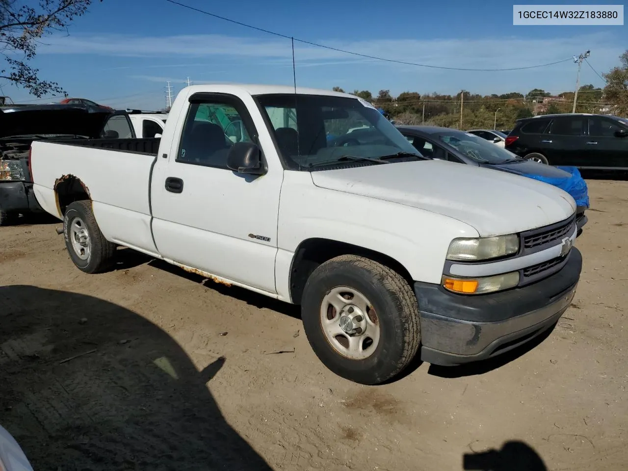 2002 Chevrolet Silverado C1500 VIN: 1GCEC14W32Z183880 Lot: 78905614