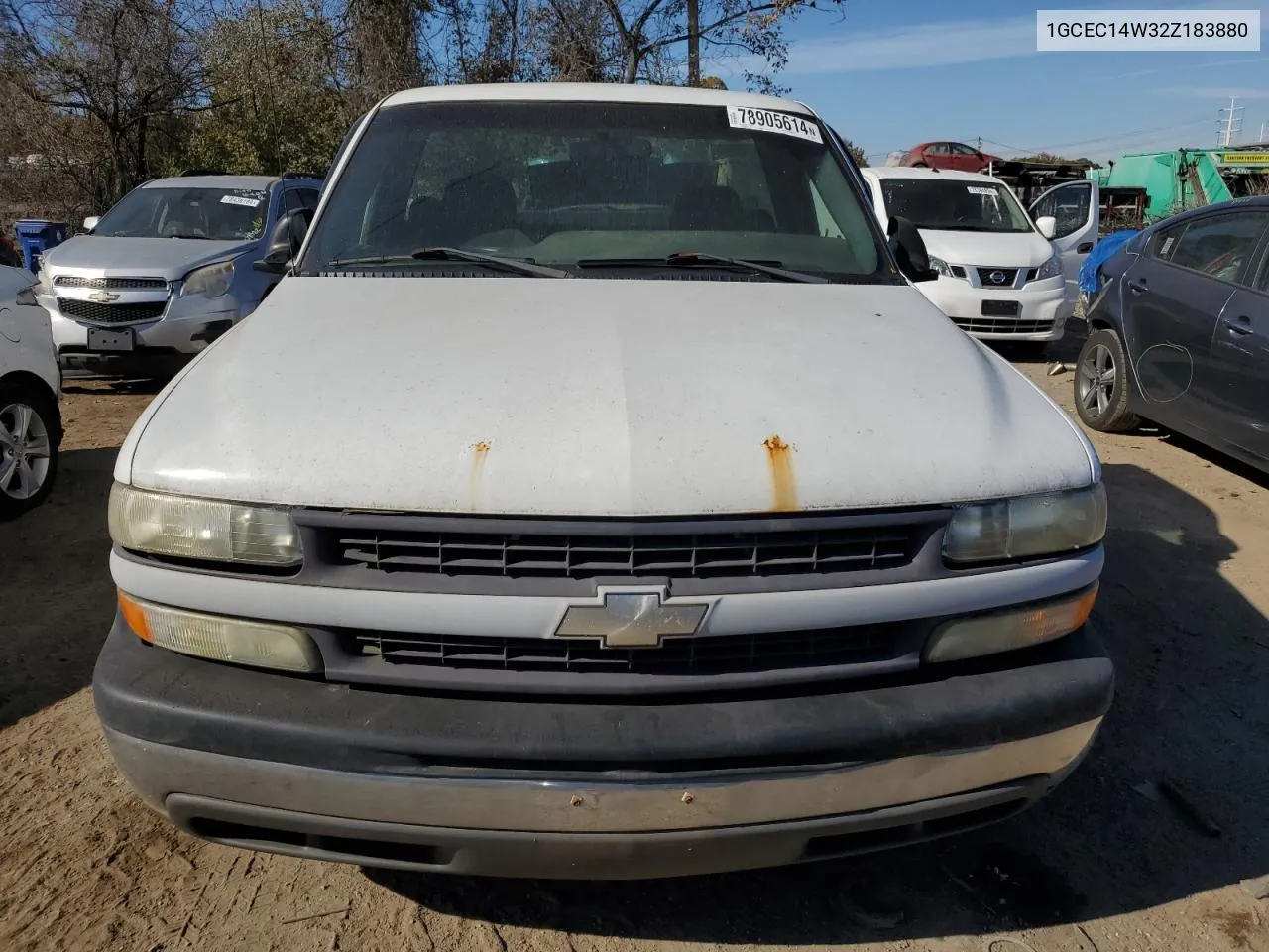 2002 Chevrolet Silverado C1500 VIN: 1GCEC14W32Z183880 Lot: 78905614