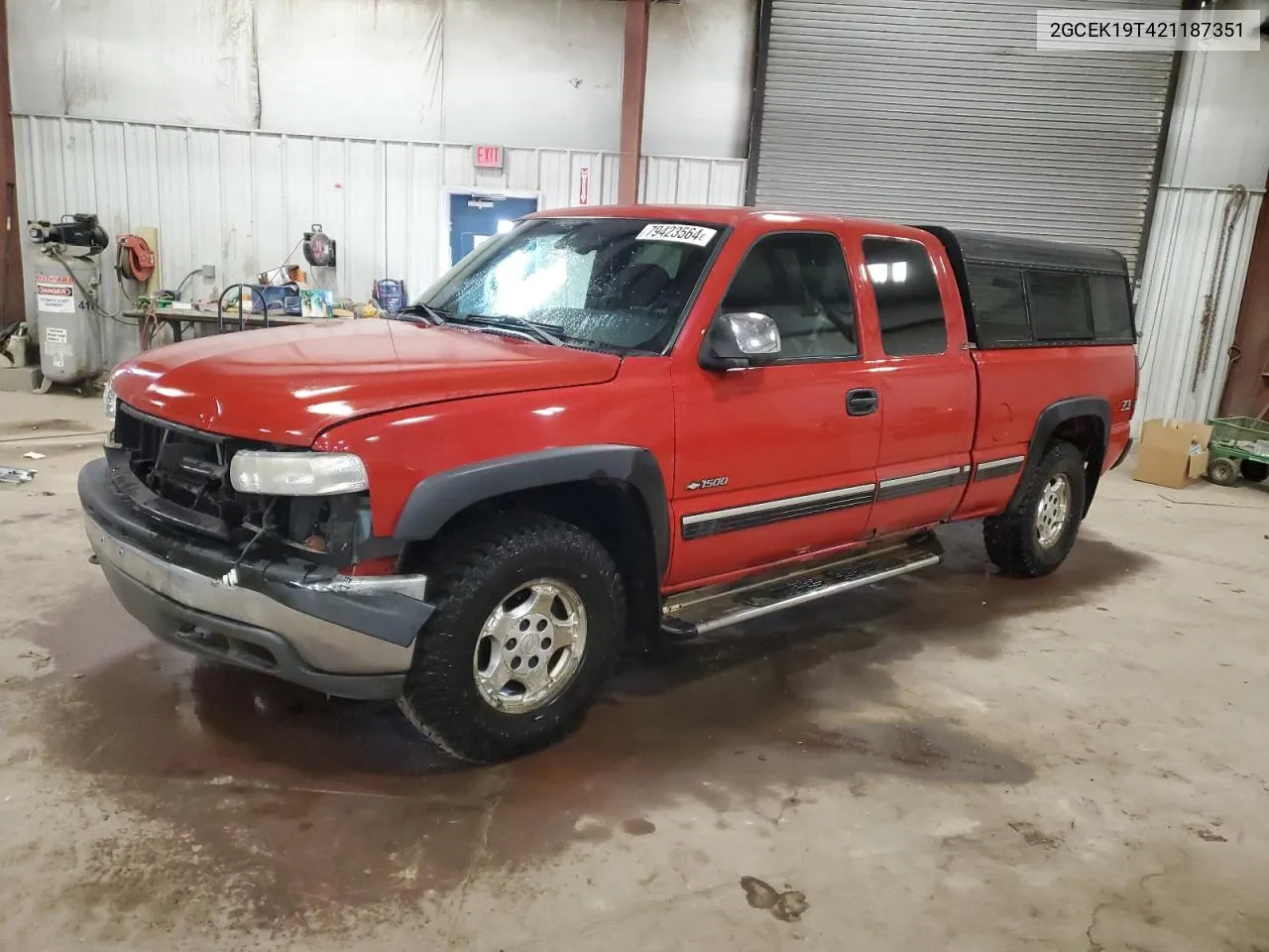 2002 Chevrolet Silverado K1500 VIN: 2GCEK19T421187351 Lot: 79423564