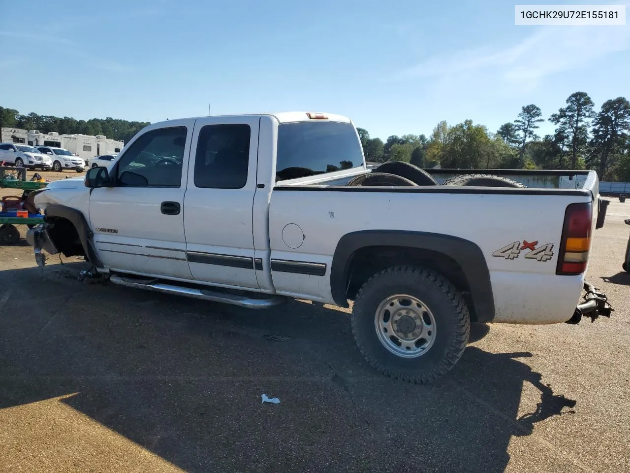 2002 Chevrolet Silverado K2500 Heavy Duty VIN: 1GCHK29U72E155181 Lot: 79828044