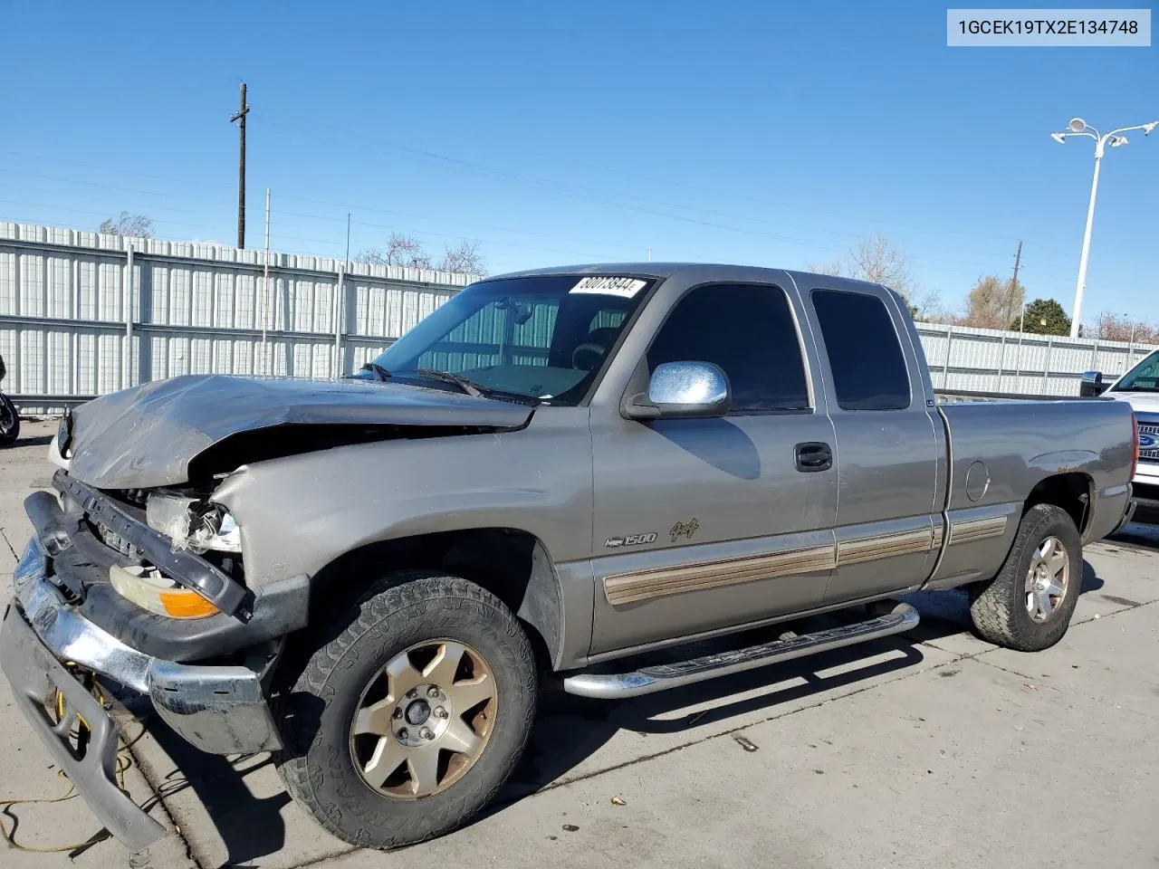 2002 Chevrolet Silverado K1500 VIN: 1GCEK19TX2E134748 Lot: 80073844