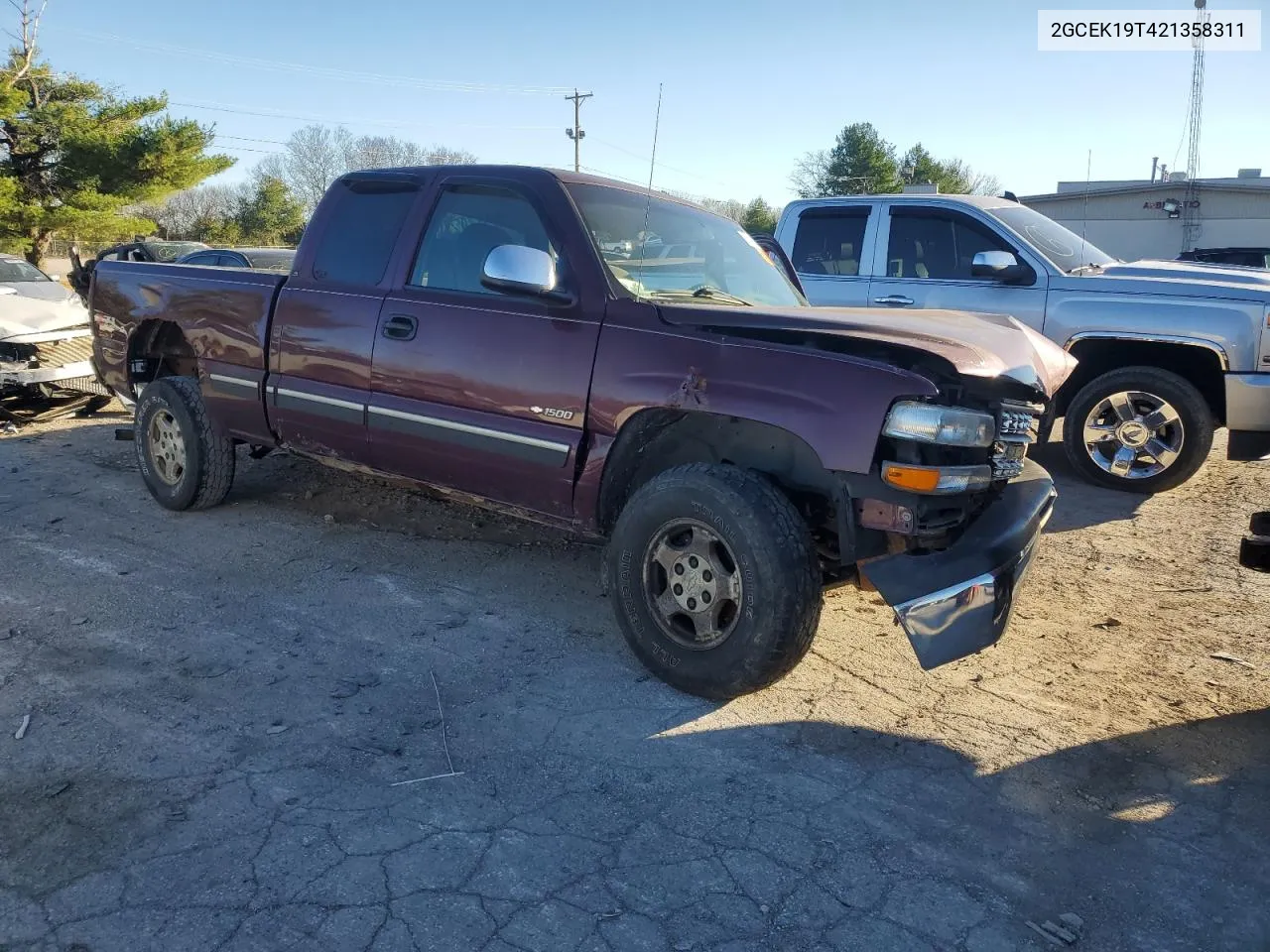 2002 Chevrolet Silverado K1500 VIN: 2GCEK19T421358311 Lot: 80104244