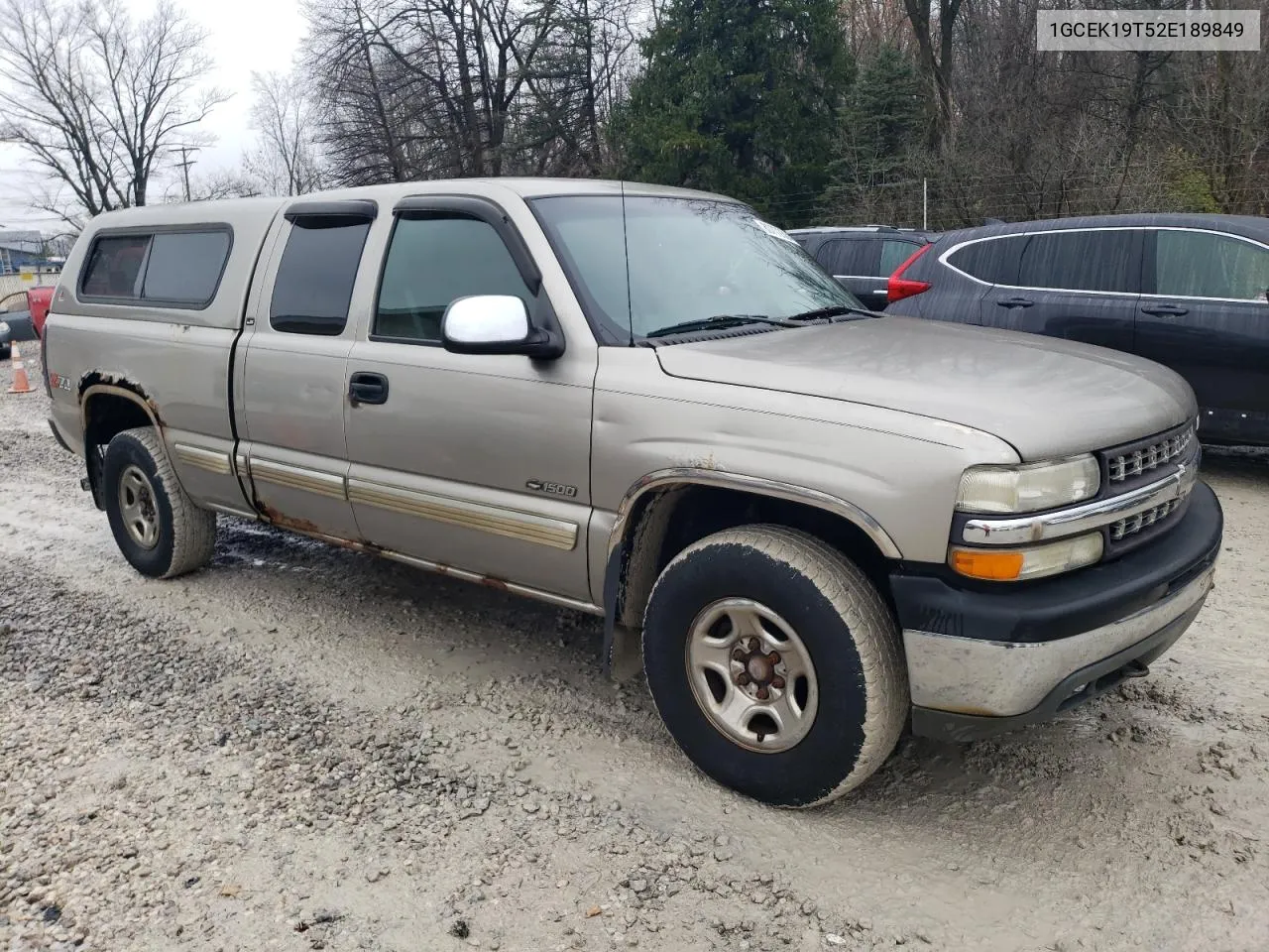 2002 Chevrolet Silverado K1500 VIN: 1GCEK19T52E189849 Lot: 80772384